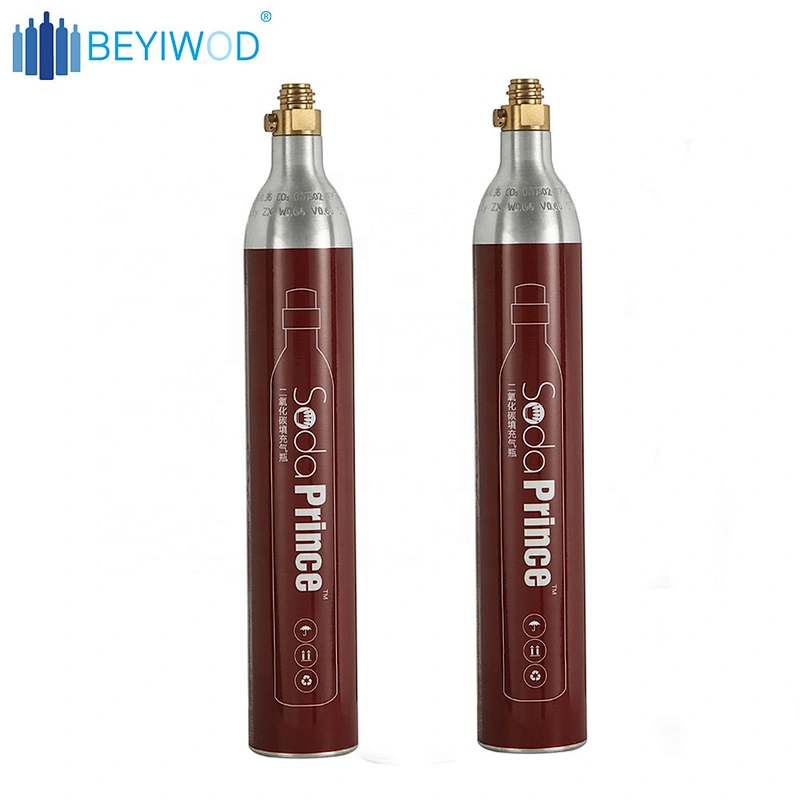 TUV approve 425g/0.425kg co2 gas 0.6L aluminum cylinder soda cylinder co2 gas cylinder for kitchen/soda water use