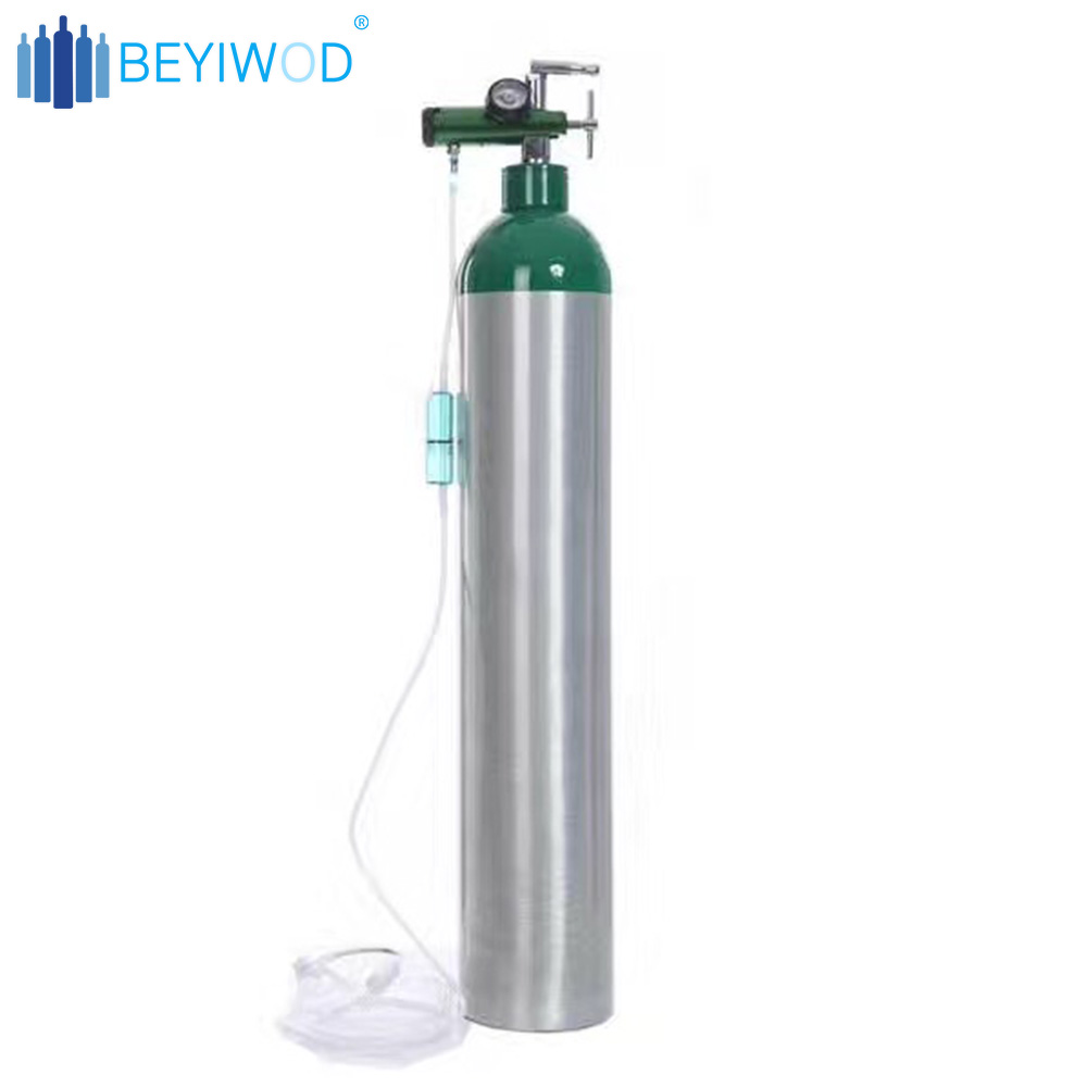 DOT Aluminum Medical Oxygen Gas Cylinder 2216psi 153bar 0.3-21.4L