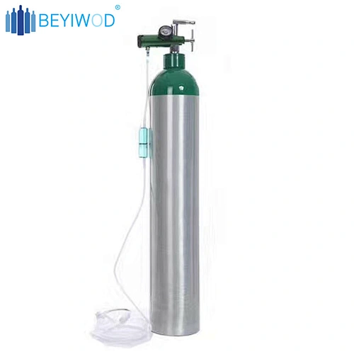 DOT Aluminum Medical Oxygen Gas Cylinder 2216psi 153bar 0.3-21.4L