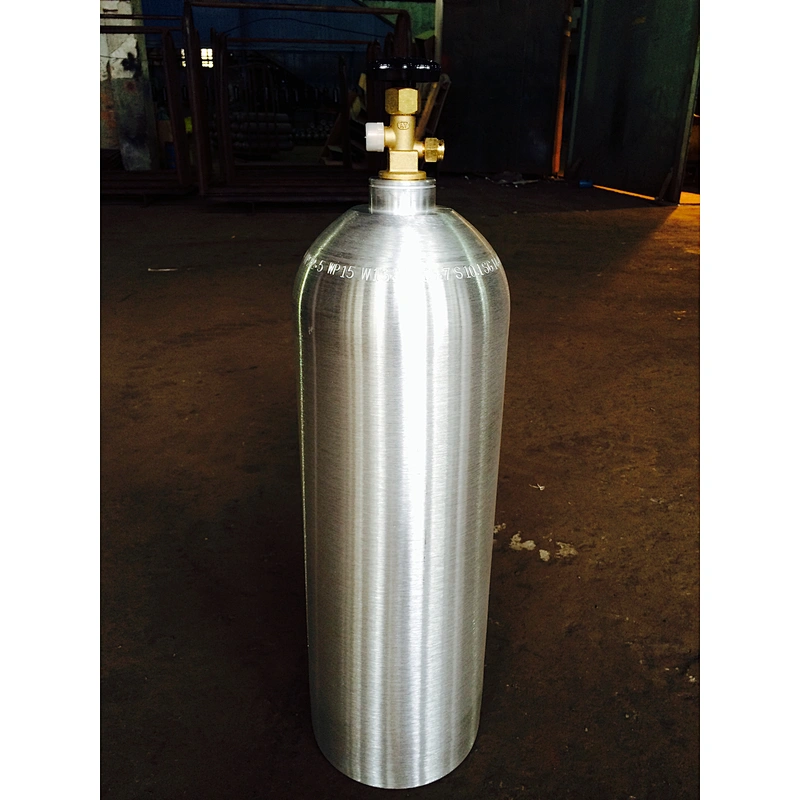 Hot sale USA Standard aluminum oxygen cylinder M6 1L small portable medical oxygen cylinder with pin valve and pin regulator