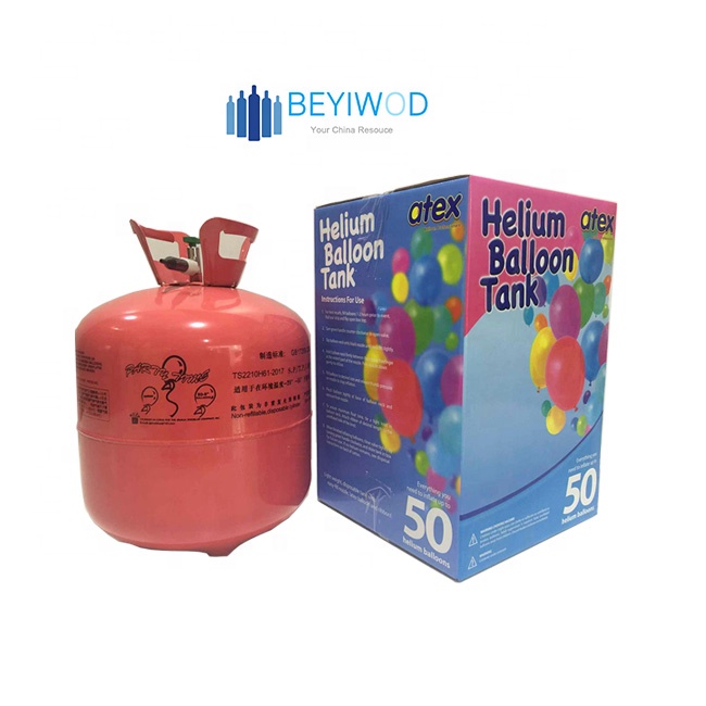22l low pressure disposable helium tank with helium for balloons