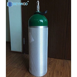 china supplier oxygen use small portable aluminum medical oxygen cylinder with trolley