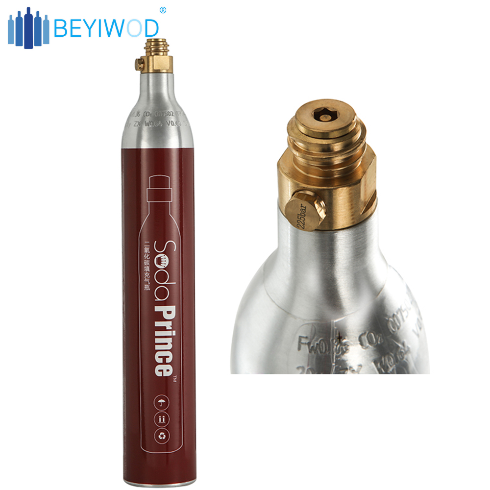 Factory price 0.6L Aluminum cylinder co2 cylinder filled 425g food grade Co2 for Beverage industry