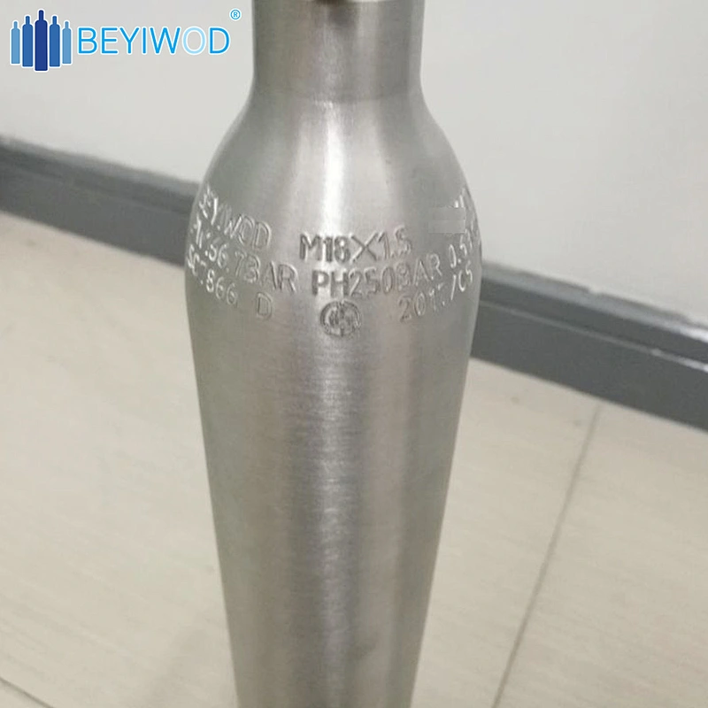 0.6L aluminum co2 cylinder co2 gas cylinder co2 bottle 420g for soda maker