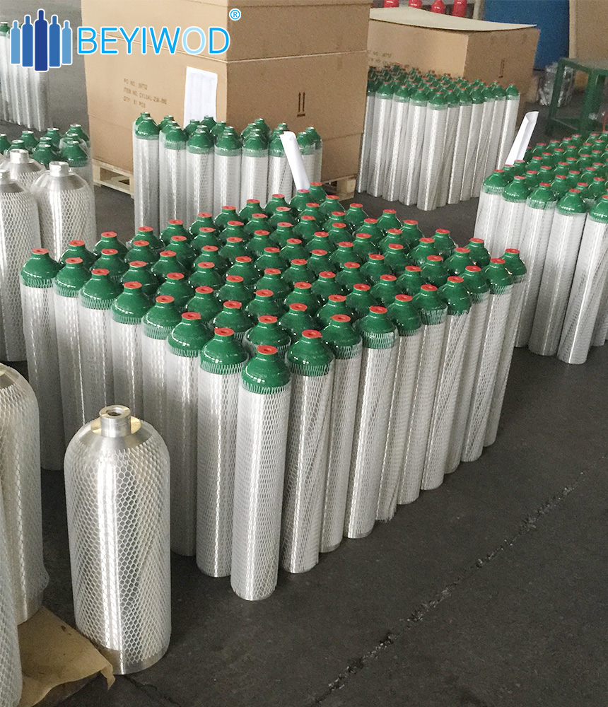 E size medical oxygen gas cylinder with CGA870 valve