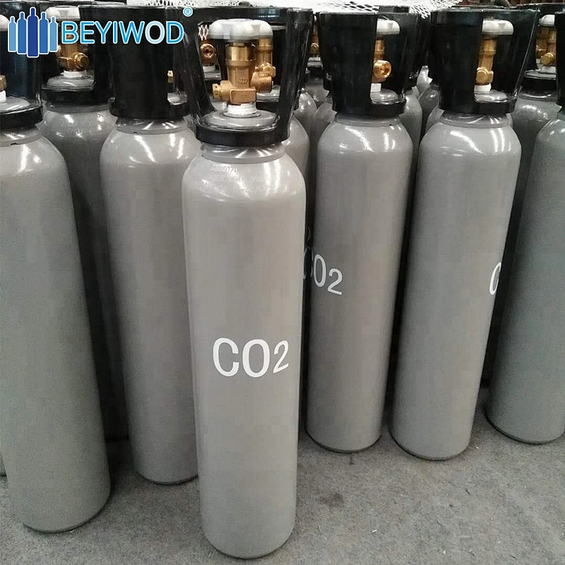 6.5kg 13kg 10L 20L seamless steel small co2 gas cylinder with trolley