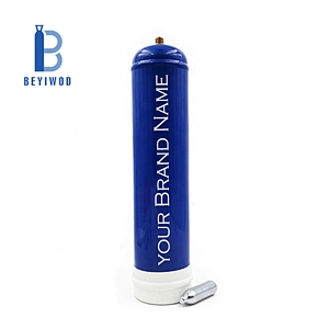 UN1070 EE942 empty disposable N2O 0.95L 580g steel cylinder for ice cream whipped