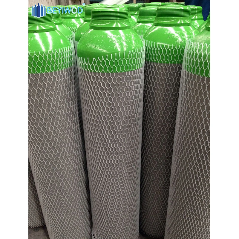 CE TUV approved 10L 150bar/200bar steel gas cylinder for co2/oxygen gas