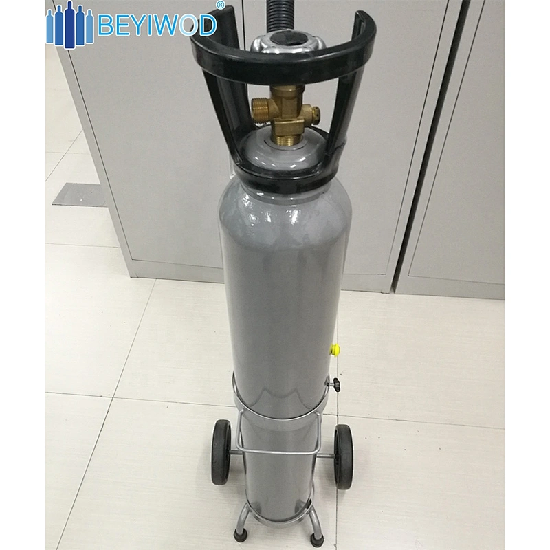 CE TUV approved 10L 150bar/200bar steel gas cylinder for co2/oxygen gas