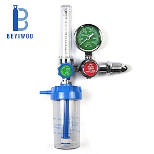 DEM SC0190M CGA540 Bullnose Cylinder Medical Oxygen Regulator With Flowmeter And Humidifier