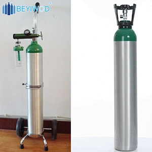 Custom Aluminium Empty Mini Gas High Pressure Tank Medical Portable Mountaineering 1 kg Oxygen Cylinder for Diving