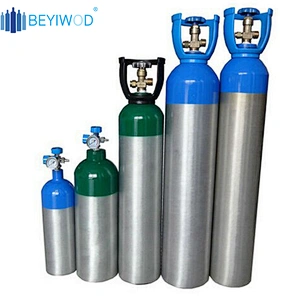 1L 2L 5L 8L 10L 15L small portable aluminum medical oxygen cylinder with pin index valve and regulator