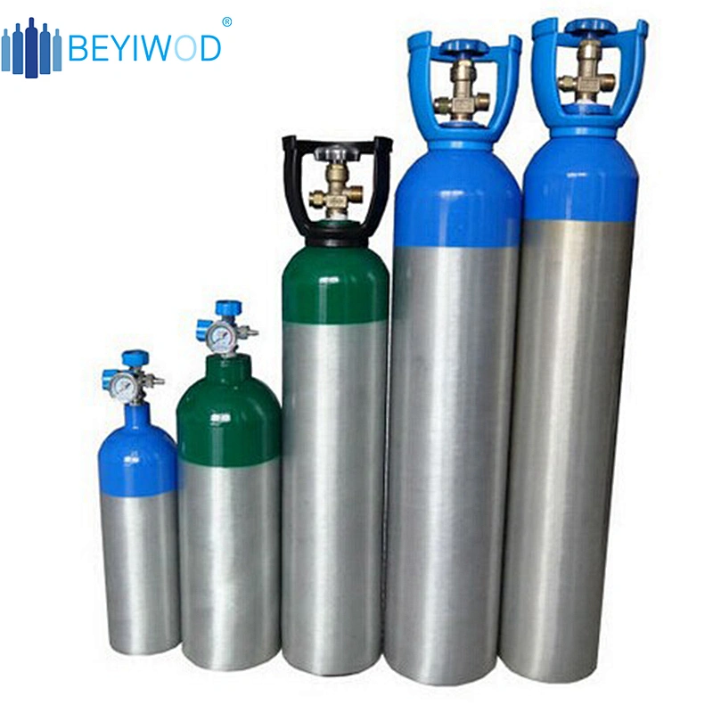1L 2L 5L 8L 10L 15L small portable aluminum medical oxygen cylinder with pin index valve and regulator