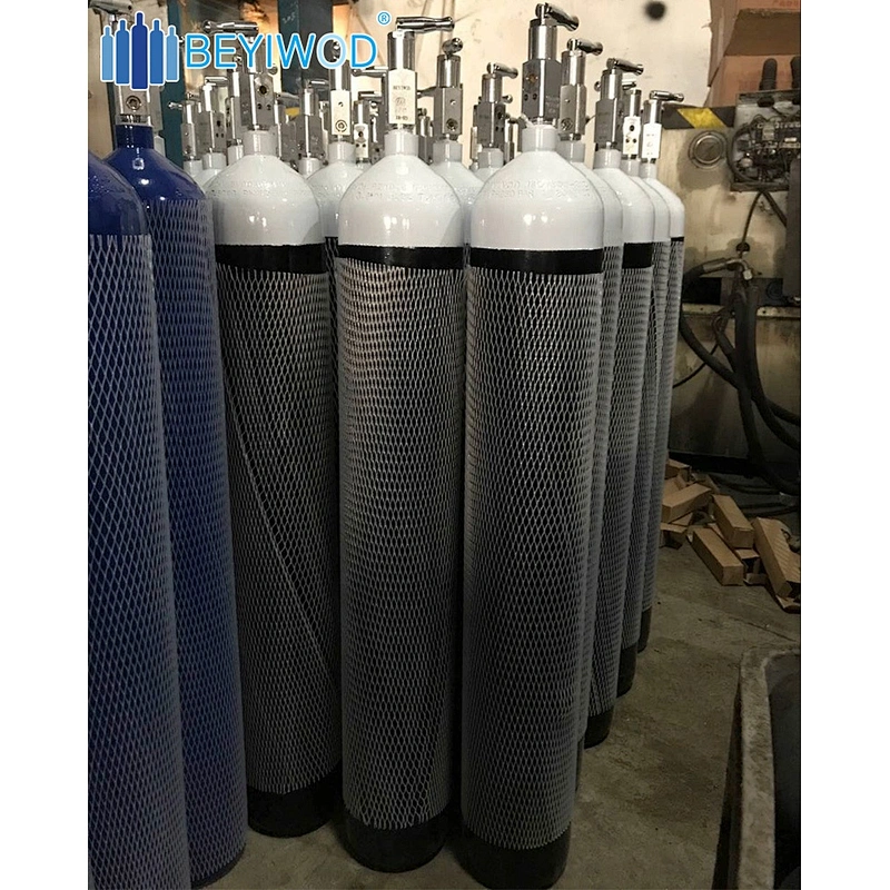 best price 5L 9L portable laughing gas n2o lachgas N2O medical nitrous oxide gas cylinder with CGA910 valve