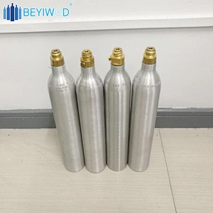 0.6L aluminum co2 cylinder co2 gas cylinder co2 bottle 420g for soda maker
