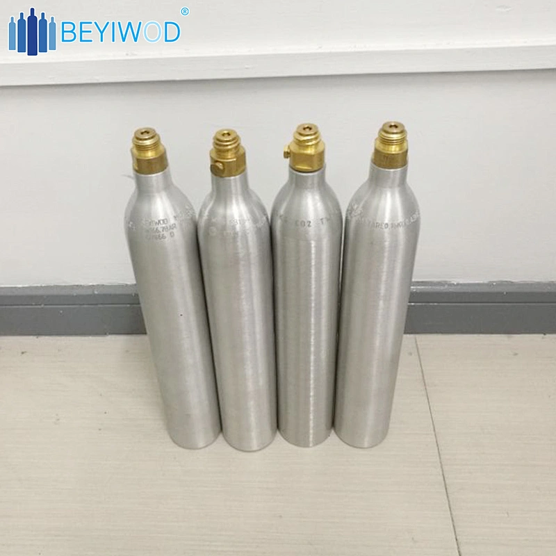 0.6L aluminum co2 cylinder co2 gas cylinder co2 bottle 420g for soda maker