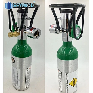 1L 2L 5L 8L 10L 15L small portable aluminum medical oxygen cylinder with pin index valve and regulator