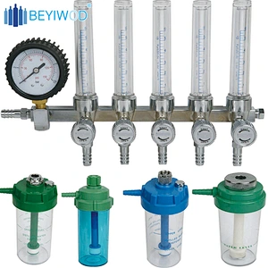 Medical digital oxygen pressure regulator cylinder with flow meter