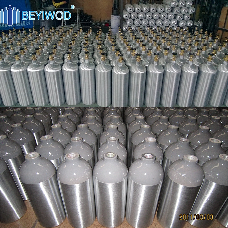 1L 2L 5L 8L 10L 15L small portable aluminum medical oxygen cylinder with pin index valve and regulator