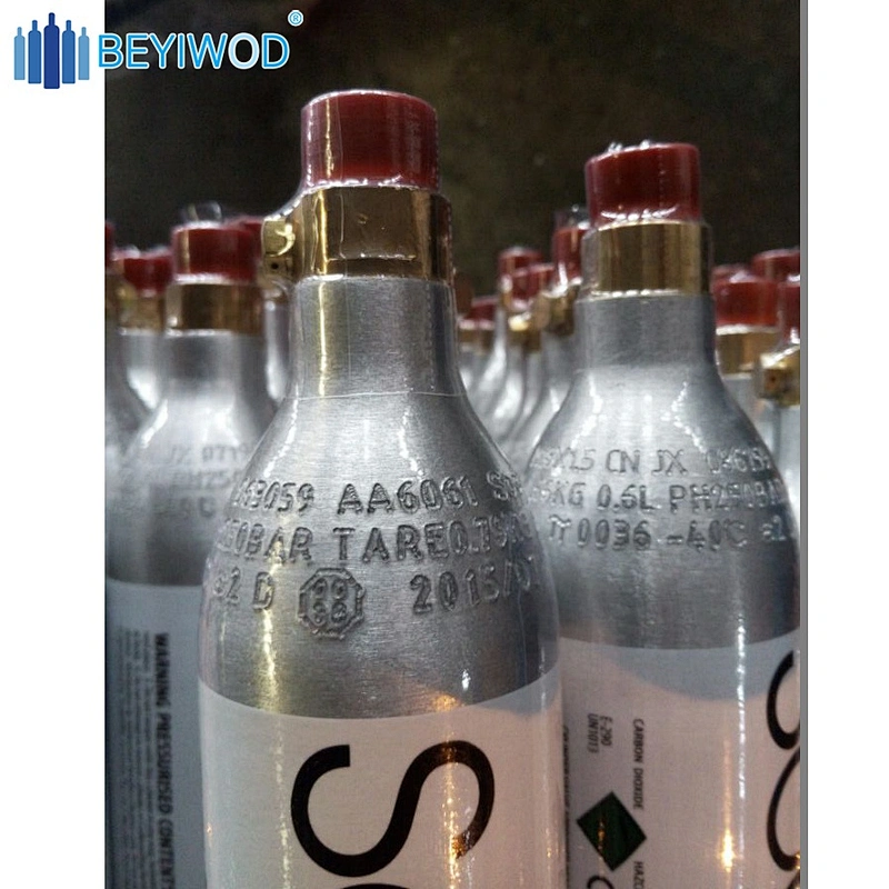 High pressure aluminum cylinder special for water volume 0.6L soda water machine