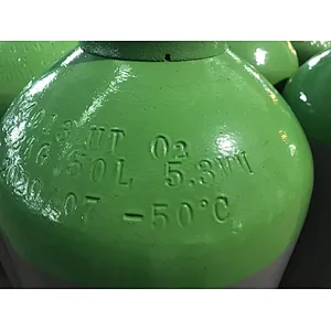 Manufacture 50L High Pressure Oxygen Gas Cylinder 10M3 200Bar Oxygen Gas Cylinder