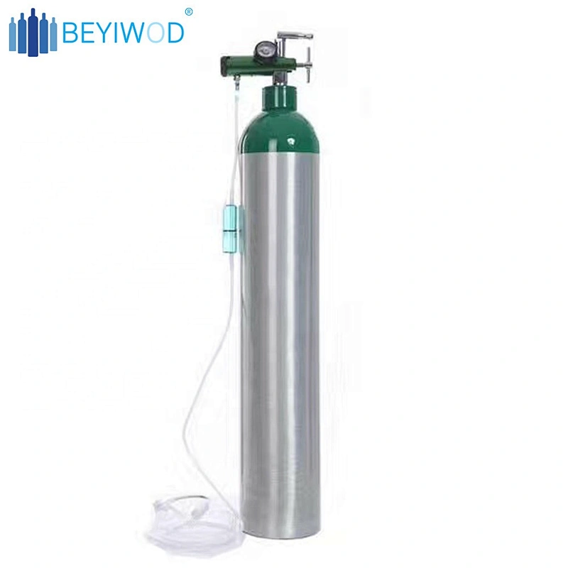china supplier oxygen use small portable aluminum medical oxygen cylinder with trolley