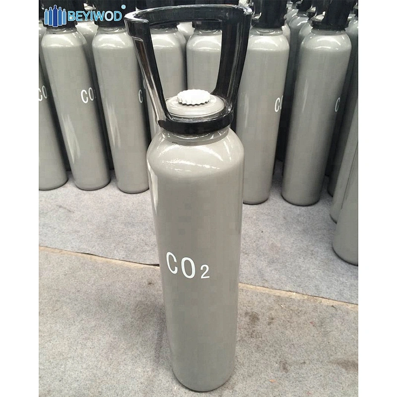 6.5kg 13kg 10L 20L seamless steel small co2 gas cylinder with trolley