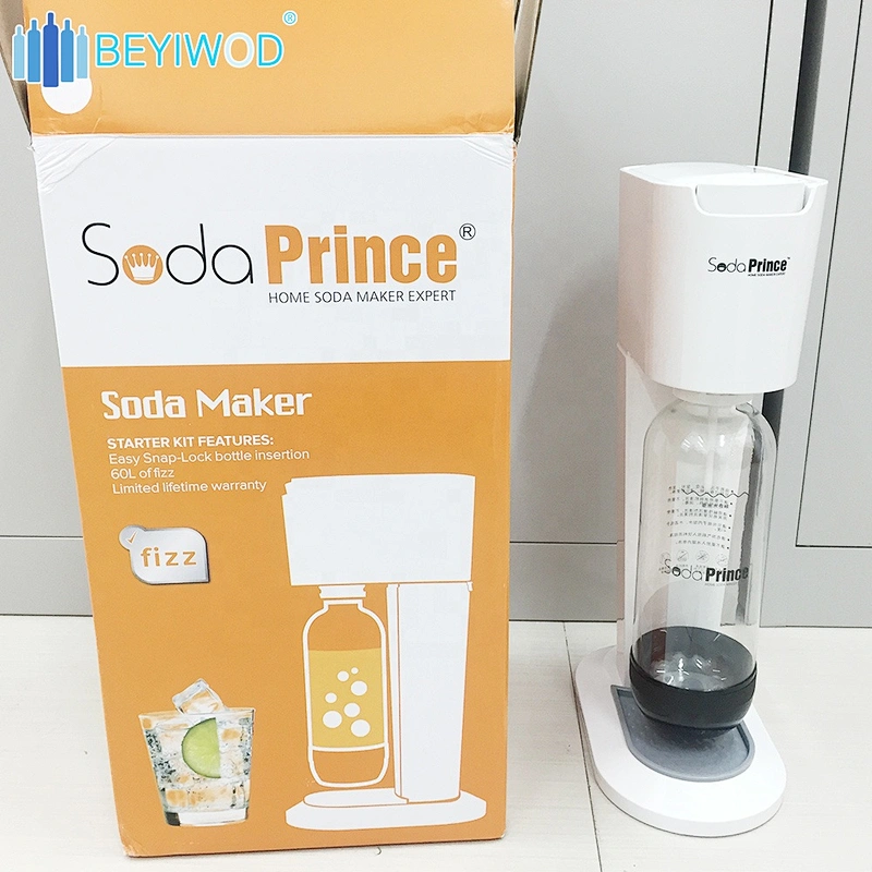 simple line design with safe soda maker for home use 0.6L Cylinder 420g CO2 PET bottle
