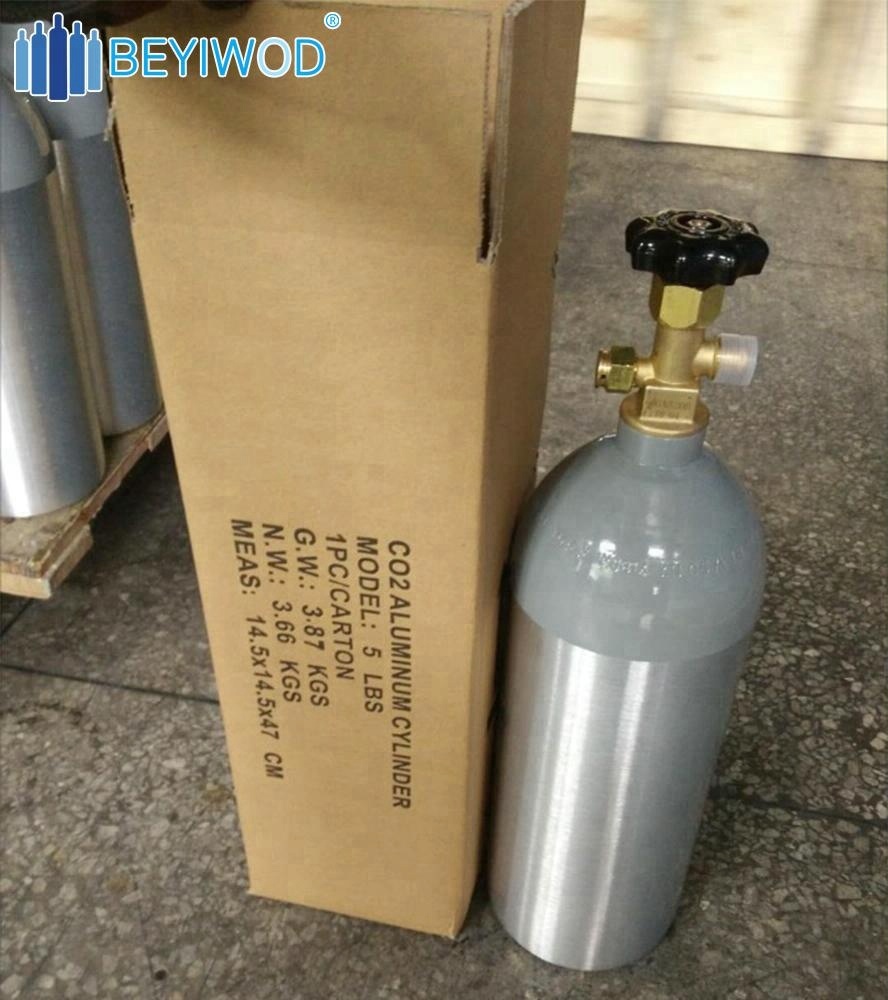 5LBS CO2 Aluminum Cylinder for beer use CE European USA DOT3AL CANADA TC Australian AS ISO7866 standard