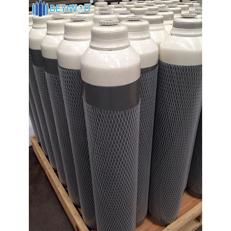 CE TUV approved 10L 150bar/200bar steel gas cylinder for co2/oxygen gas