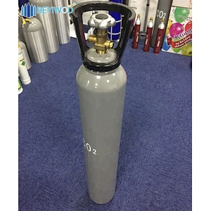 6.5kg 13kg 10L 20L seamless steel small co2 gas cylinder with trolley