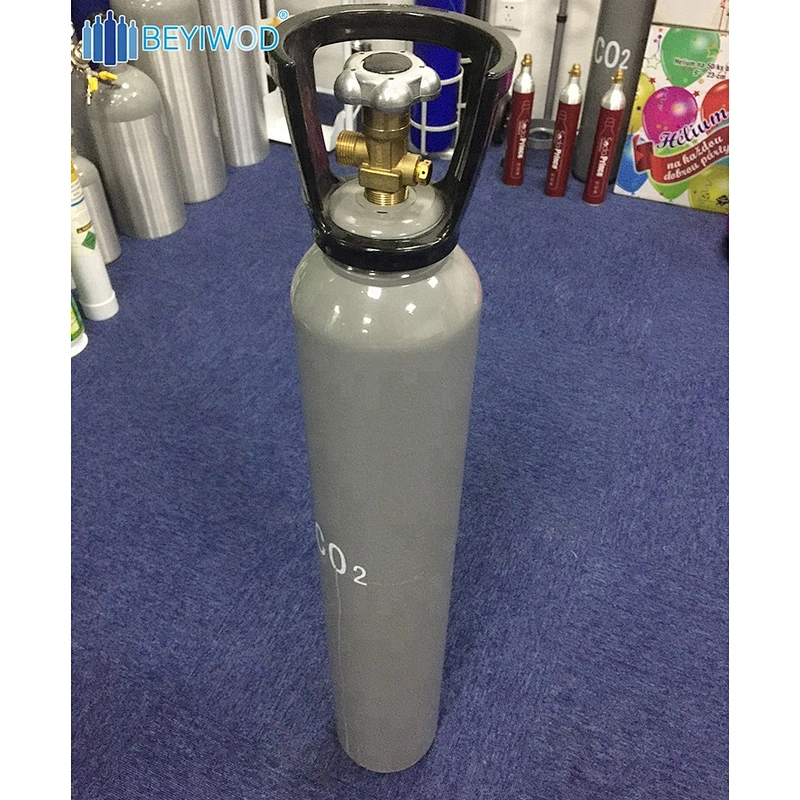 6.5kg 13kg 10L 20L seamless steel small co2 gas cylinder with trolley