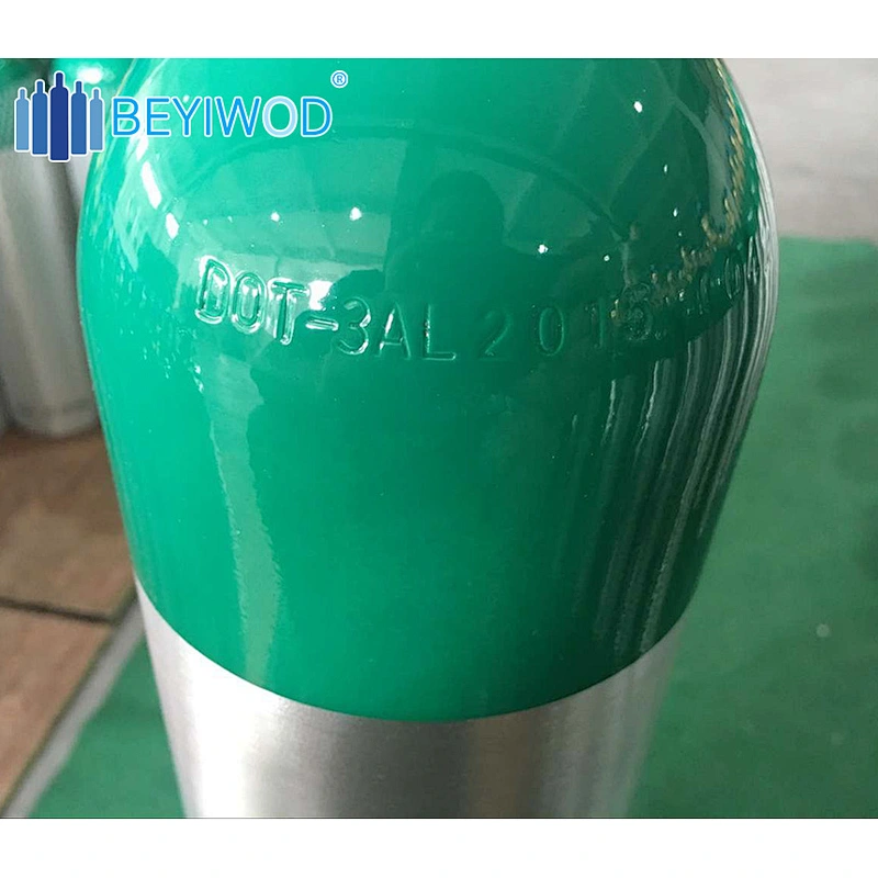 DOT Aluminum Medical Oxygen Gas Cylinder 2216psi 153bar 0.3-21.4L