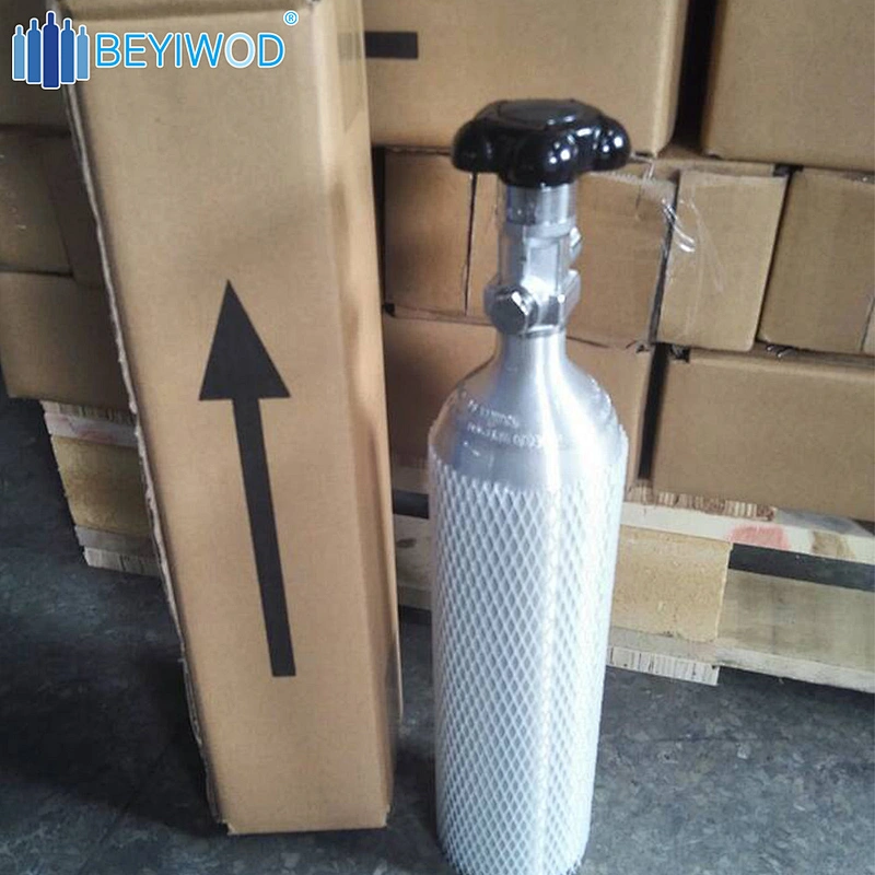 low price 4.6L aluminum oxygen cylinder oxygen gas cylinder with CGA870 valve with cart for sale