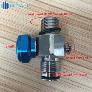 Aluminum co2 gas cylinder 0.5L medical nitrous oxide cylinder with dot iso standard