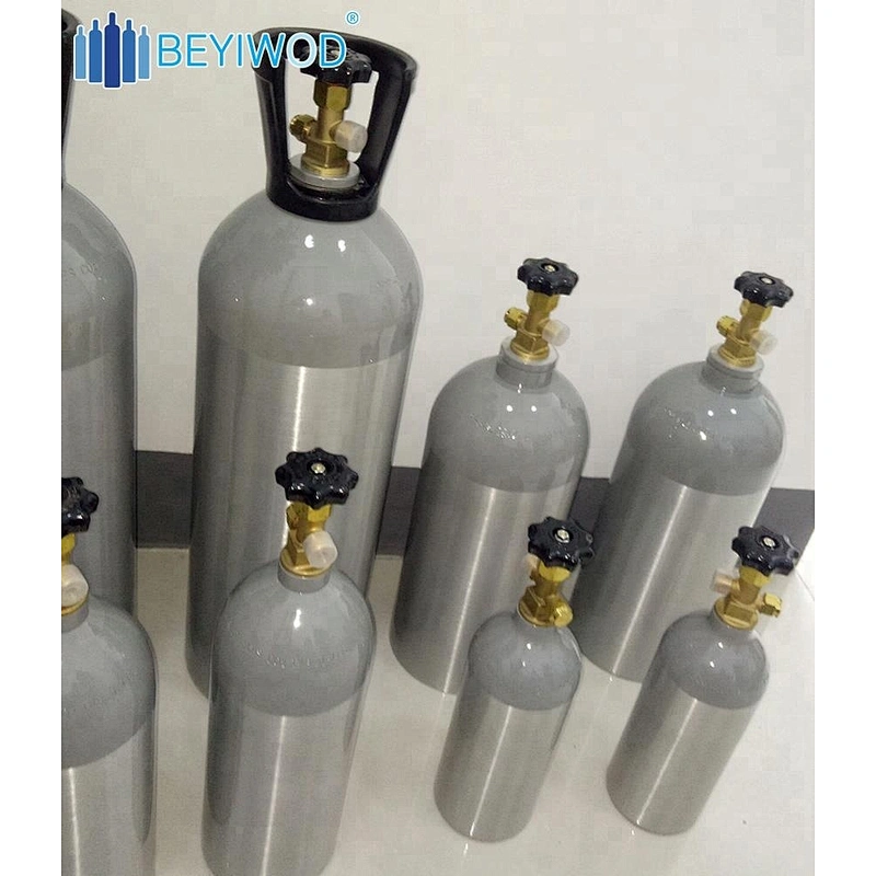 5LBS CO2 Aluminum Cylinder for beer use CE European USA DOT3AL CANADA TC Australian AS ISO7866 standard