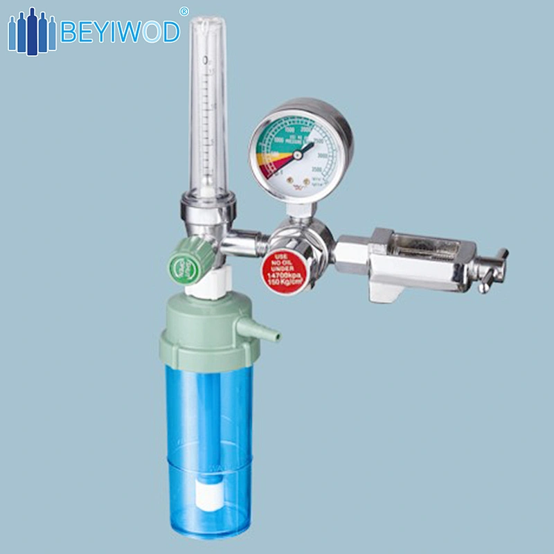 DEM SC0190M CGA540 Bullnose Cylinder Medical Oxygen Regulator With Flowmeter And Humidifier