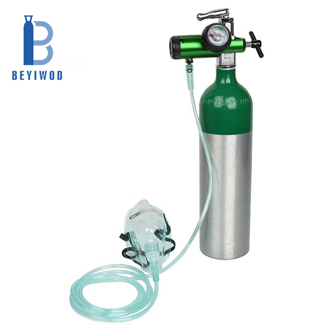 low price 4.6L aluminum oxygen cylinder oxygen gas cylinder with CGA870 valve with cart for sale