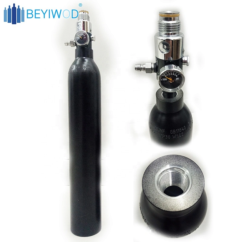 China manufacturer 3000psi/4500psi paintball cylinder 0.5L 0.6L 1L aluminum air tank