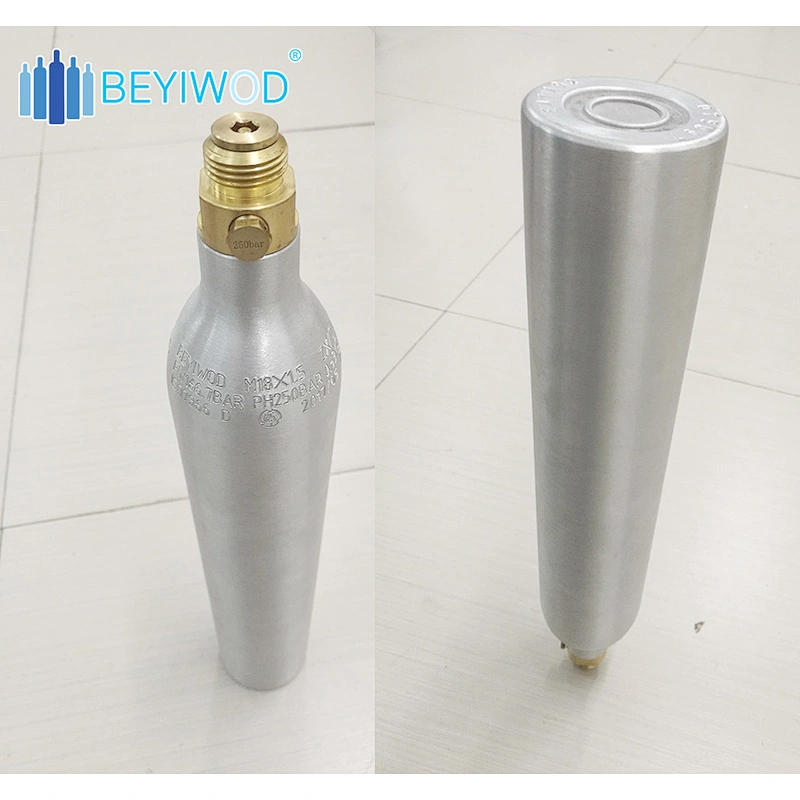 High quality drink Food Grade co2 Gas Cylinder 0.6L Aluminum Cylinder For Soda Maker Machine