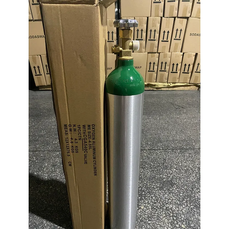 Hot sale USA Standard aluminum oxygen cylinder M6 1L small portable medical oxygen cylinder with pin valve and pin regulator