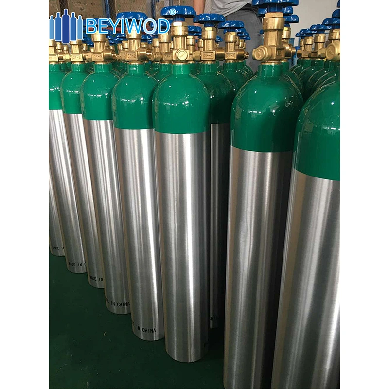 1L 2L 5L 8L 10L 15L small portable aluminum medical oxygen cylinder with pin index valve and regulator