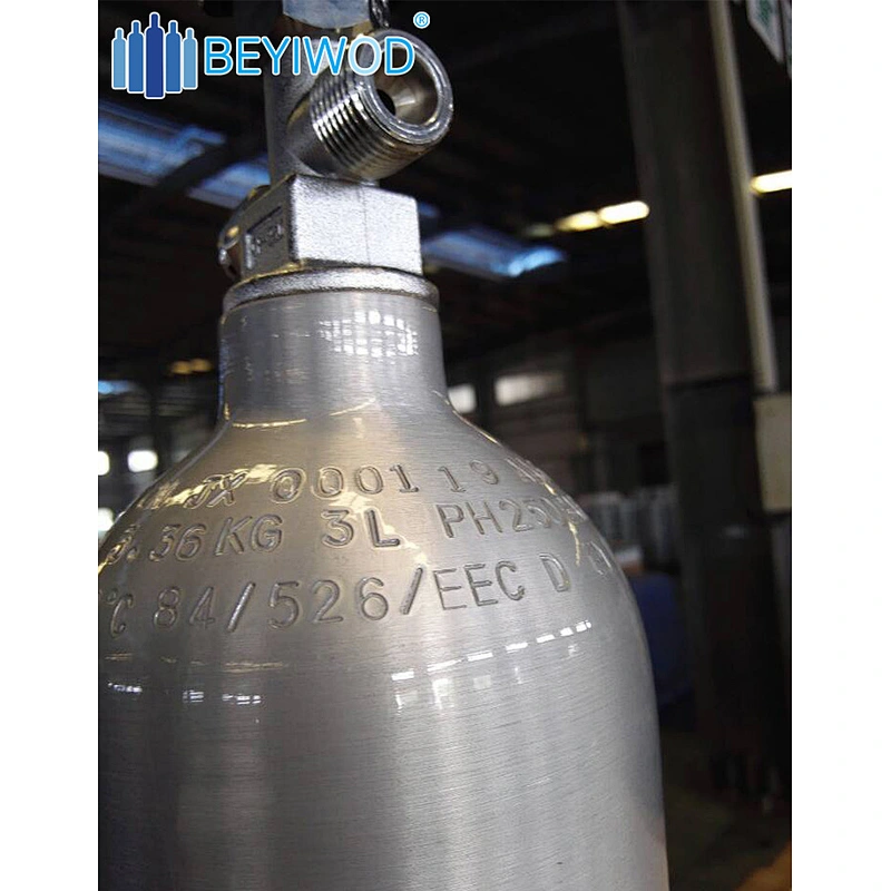 Most Popular aluminium co2 cylinder beverage 1L medical oxygen gas cylinder