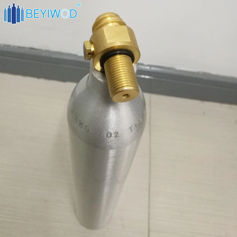 0.6L aluminum co2 cylinder co2 gas cylinder co2 bottle 420g for soda maker