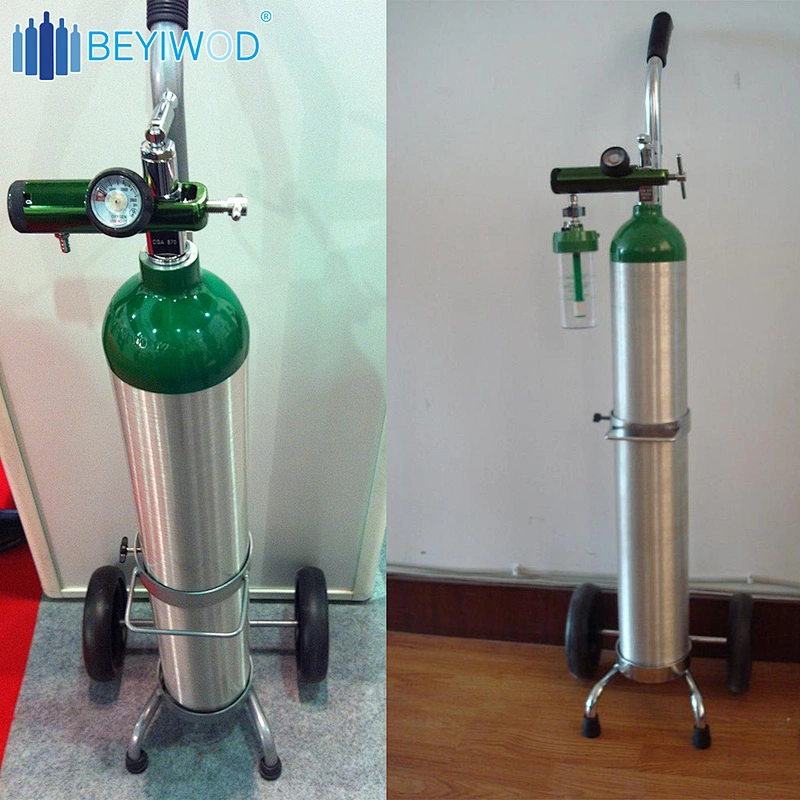 Custom Aluminium Empty Mini Gas High Pressure Tank Medical Portable Mountaineering 1 kg Oxygen Cylinder for Diving