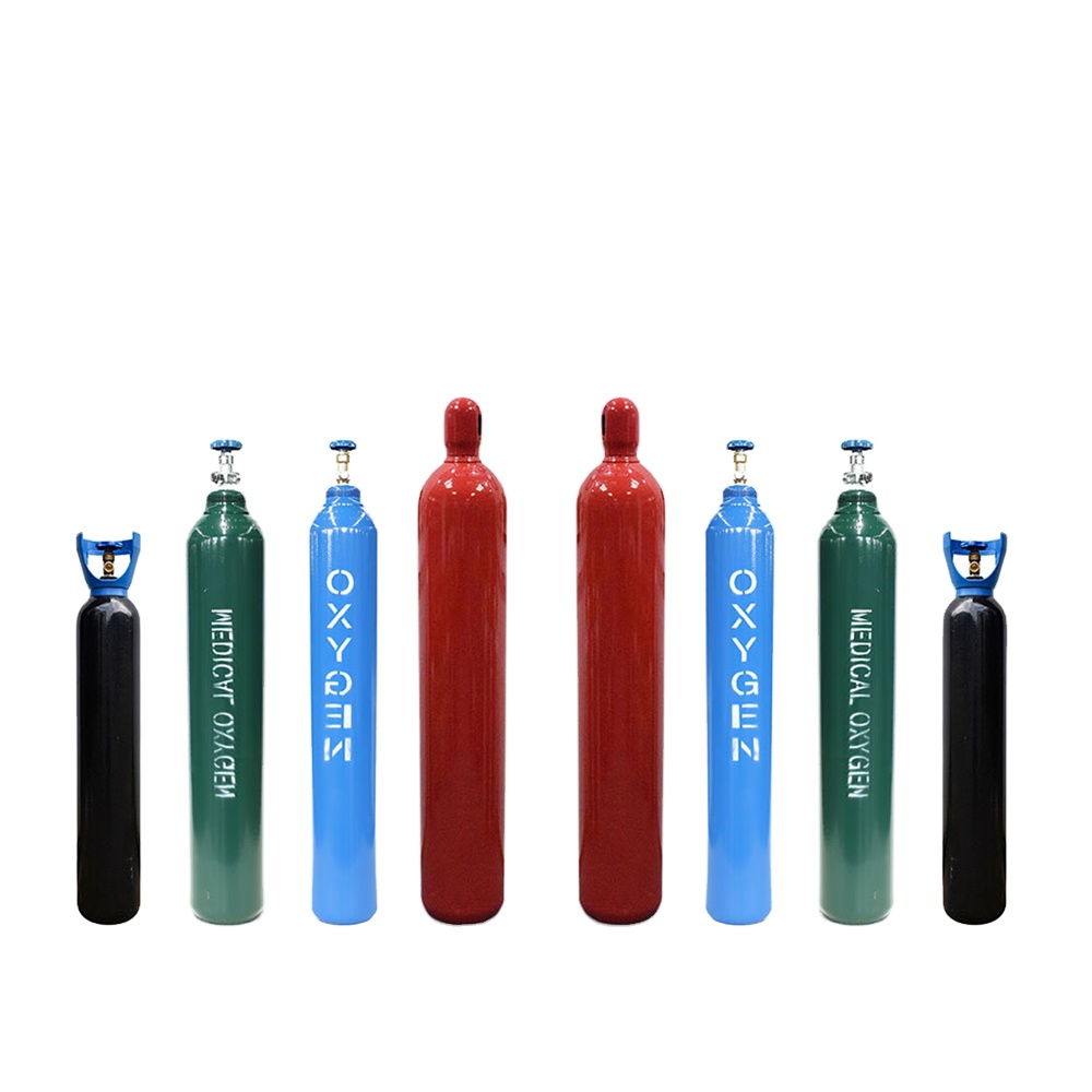 refillable seamless steel EN ISO9809 standard TUV approved 150bar 200bar 6kg 8kg 10kg 8L 10L 13.4L co2 gas cylinder co2 tank