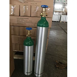 low price 4.6L aluminum oxygen cylinder oxygen gas cylinder with CGA870 valve with cart for sale