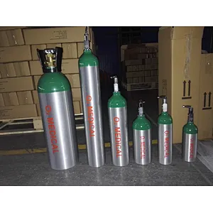 Hot sale USA Standard aluminum oxygen cylinder M6 1L small portable medical oxygen cylinder with pin valve and pin regulator