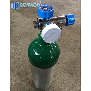 low price 4.6L aluminum oxygen cylinder oxygen gas cylinder with CGA870 valve with cart for sale
