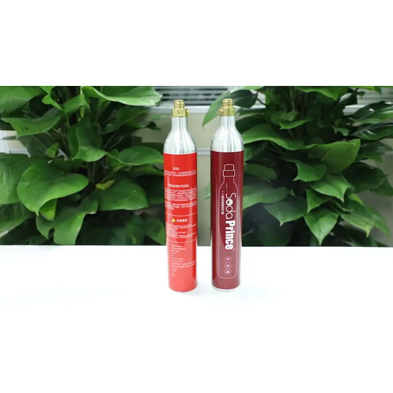 High quality drink Food Grade co2 Gas Cylinder 0.6L Aluminum Cylinder For Soda Maker Machine